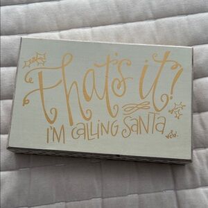 Festive Wooden Sign with Santa Message NWT ✨